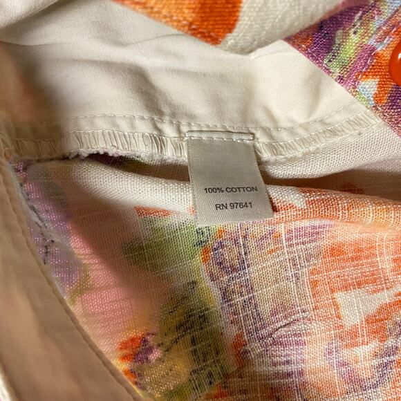 J, Jill White Lightweight Cotton Floral Mini A-Line Skirt Women's Size 4 - Picture 7 of 7